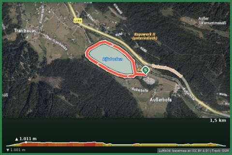 Karte: Barrierefrei - gemütliche Runde um das Rifabecken