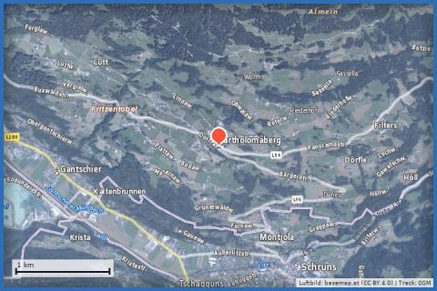 Karte: Bartholomäberg auf die Wannaköpf (2.031m)