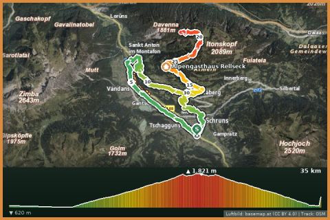 Karte: Bike & Hike Davenna