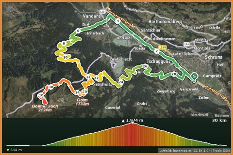 Karte: Bike & Hike Golmer Joch