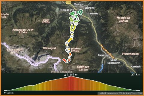 Karte: Bike und Hike Tilisunahütte