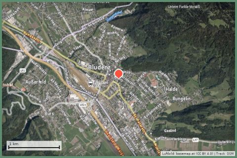 Karte: Bludenz: Altstadt & Muttersbergbahn