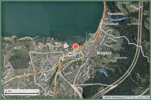 Karte: Bodensee-Schifffahrt ab Bregenz