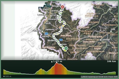 Karte: Bregenzerwald: Bezau, Schwarzenberg & Käsestraße