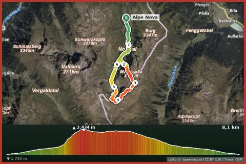 Karte: E-Bike & Climb Tour – Klettersteig Madrisella