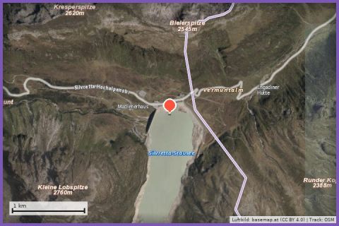 Karte: Fischen an Silvrettasee, Kopssee & Ill