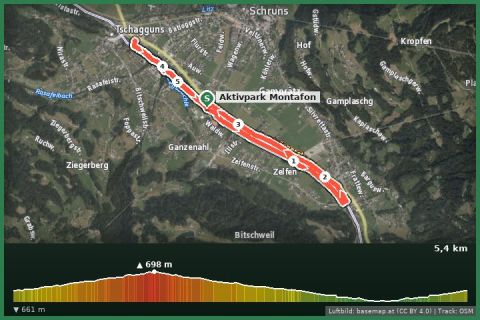 Karte: Gaglaweg Tschagguns