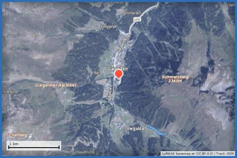 Karte: Gargellen Forstweg Schmalzberg