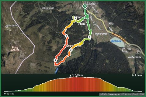 Karte: Garneraschlucht - Fenggatobel