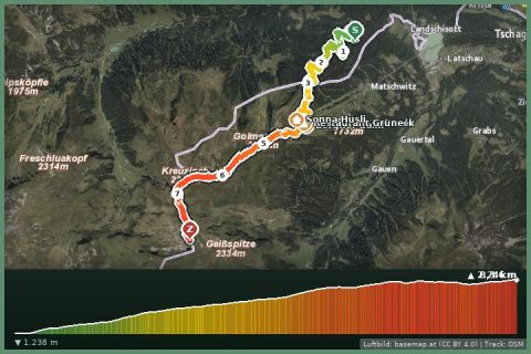Karte: Gauertal: Lindauer Hütte & Drei Türme