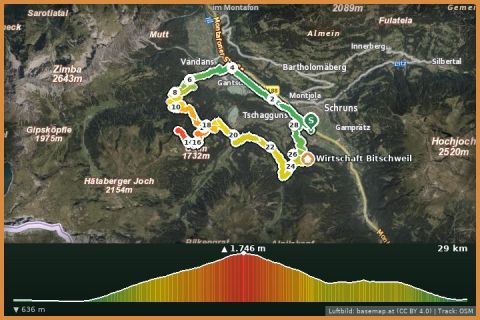 Karte: Golm Tour