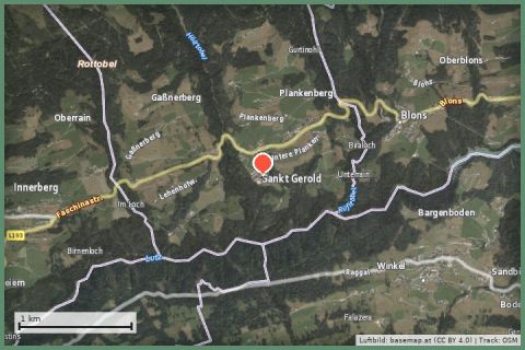 Karte: Großes Walsertal – Biosphärenpark & Propstei St. Gerold