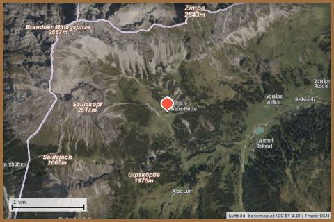 Karte: Heinrich Hueter-Hütte auf 1.766 m