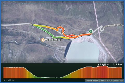 Karte: Höhenweg Silvretta-Bielerhöhe
