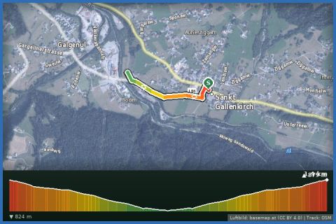 Karte: kleiner Rundweg St. Gallenkirch-Galgenul