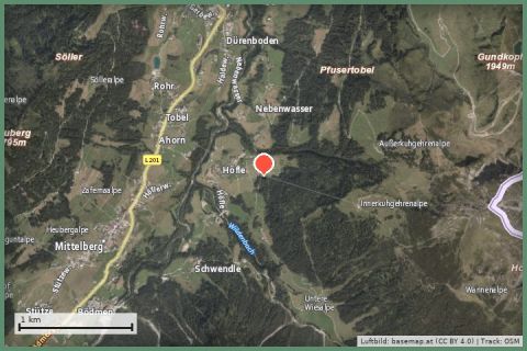 Karte: Kleinwalsertal (Riezlern, Hirschegg, Mittelberg)