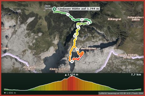 Karte: Klettersteig Gauablick