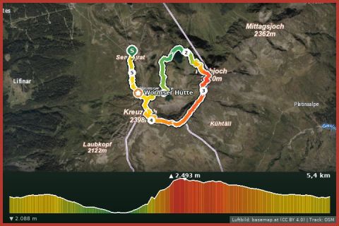 Karte: Klettersteig Hochjoch