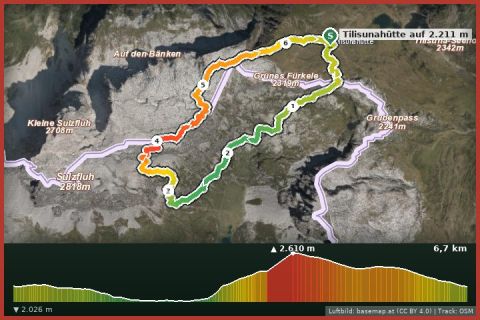 Karte: Klettersteig Partnunblick