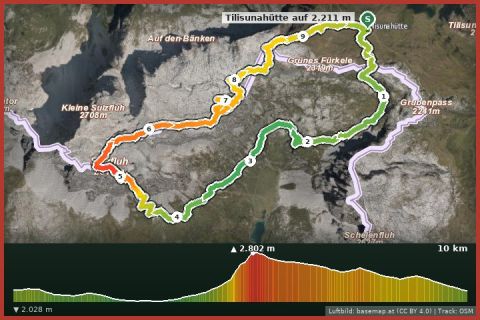 Karte: Klettersteig Sulzfluh