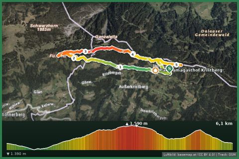Karte: Kristberg Rundweg