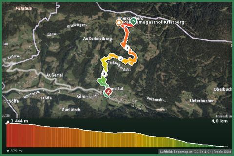 Karte: Kristberg - Schöni - Silbertal