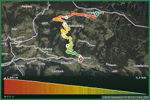 Karte: Kristberg - Silbertal