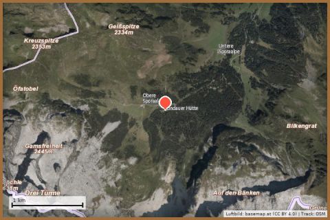 Karte: Lindauer Hütte auf 1.744 m
