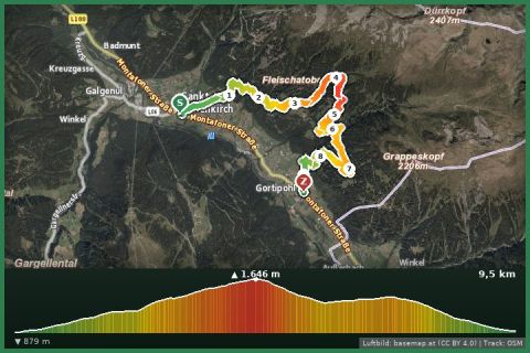 Karte: Maisäßwanderung St. Gallenkirch