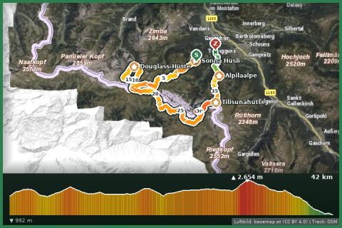 Karte: Montafoner Rätikonrunde