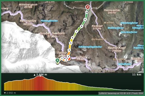Karte: Montafoner Silvrettarunde | Silvrettahütte SAC (CH) bis Silvretta-Bielerhöhe