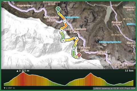 Karte: Montafoner Silvrettarunde | Tübinger Hütte bis Silvrettahütte SAC (CH)