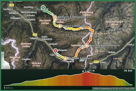 Karte: Montafoner Verwallrunde