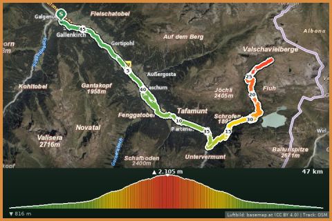 Karte: Neue Heilbronner Hütte Tour