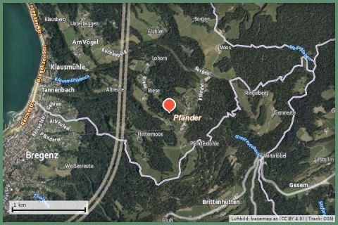 Karte: Pfänder Bregenz