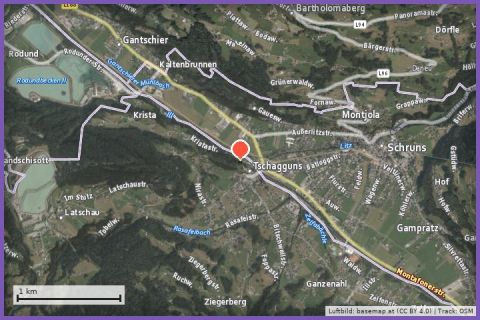 Karte: Pfarr- und Wallfahrtskirche Tschagguns