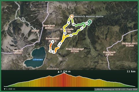 Karte: Schafgafall - Hoch über der Perle des Rätikon