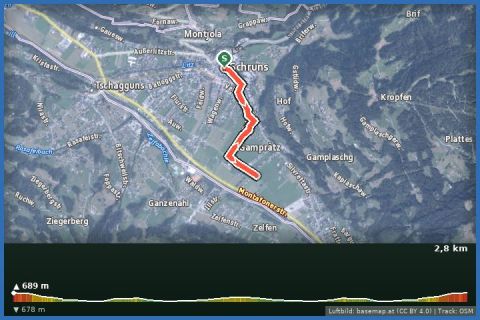 Karte: Schrunser Feld Runde