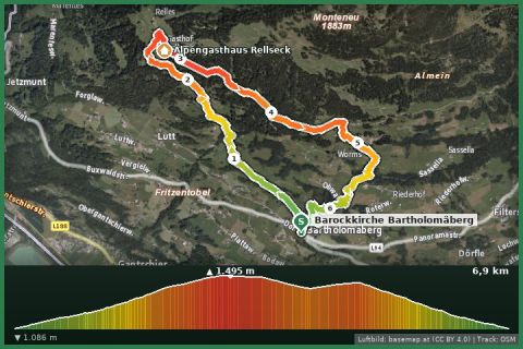 Karte: Siedlungsgeschichteweg