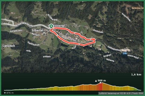 Karte: Silbertal - Dorfrunde