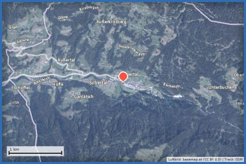 Karte: Silbertal über Stelzer zur Bergstation Kristbergbahn