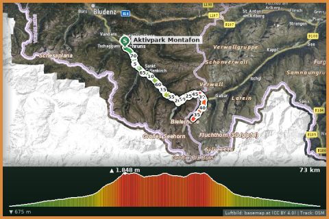 Karte: Silvrettasee Tour