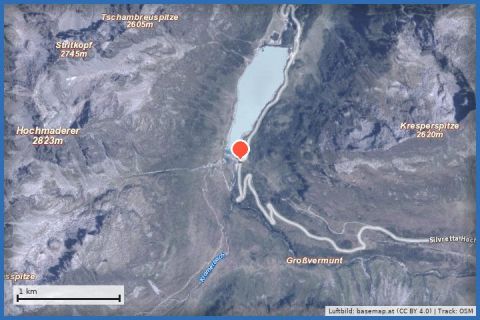 Karte: Skitour Kromerscharte (2.800 m)