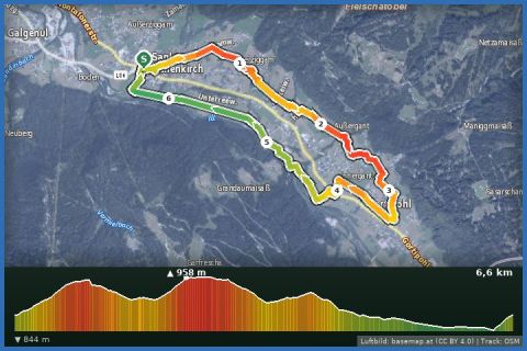 Karte: St. Gallenkirch über Innerziggam nach Gortipohl und retour