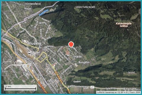 Karte: Val Blu Erlebnisbad & Sauna Bludenz