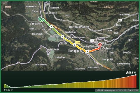 Karte: Vandans - Schruns