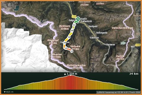 Karte: Vergaldaalpe Tour