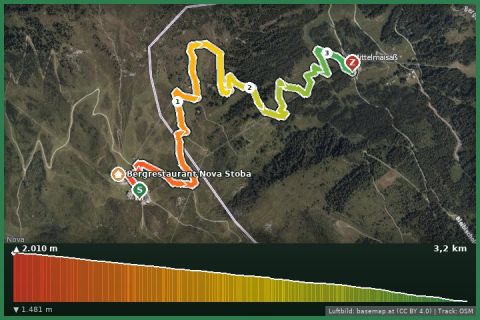 Karte: Versettla Bahn Bergstation - Versettla Bahn Mittelstation