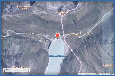 Karte: Von der Silvretta-Bielerhöhe zur Wiesbadener Hütte