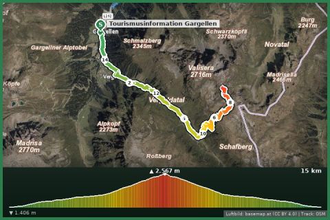 Karte: Von Gargellen auf die Heimspitze